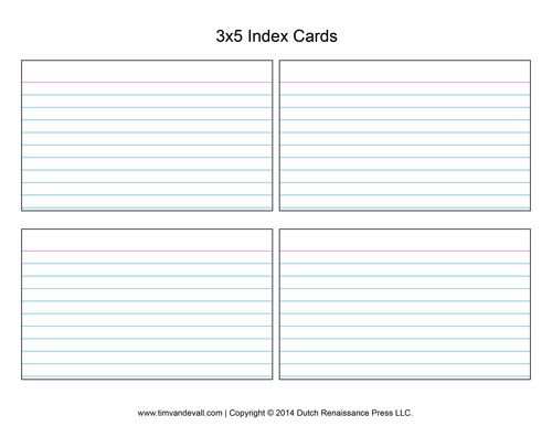 96 Customize Our Free 3X5 Index Card Template Printable in Word by 3X5 Index Card Template Printable
