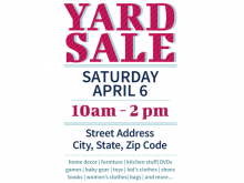 96 Format Yard Sale Flyer Template for Ms Word for Yard Sale Flyer Template