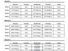 96 Free Exercise Class Schedule Template Layouts by Exercise Class Schedule Template