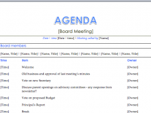 96 Free Meeting Agenda Template Design For Free by Meeting Agenda Template Design