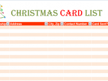 96 Free Printable Excel Template For Christmas Card List Now for Excel Template For Christmas Card List