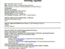 Event Meeting Agenda Template