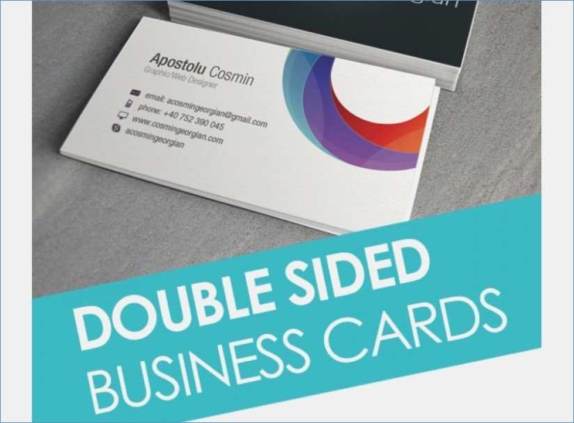 Two Sided Business Card Template Microsoft Word Cards Design Templates