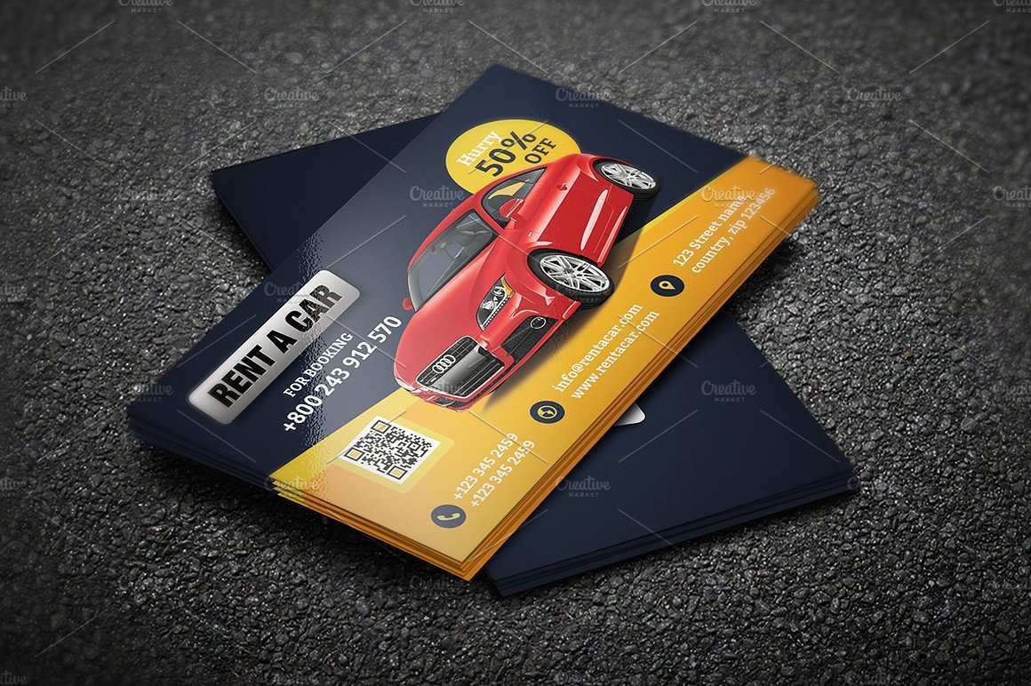 96 The Best Rent A Car Business Card Template Photo for Rent A Car Business Card Template