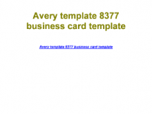 96 Visiting Avery Business Card Template 8377 in Word for Avery Business Card Template 8377