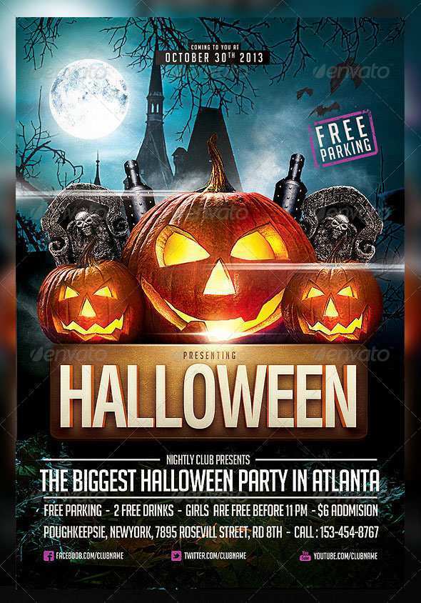 97 Adding Halloween Flyer Template Free in Photoshop for Halloween Flyer Template Free