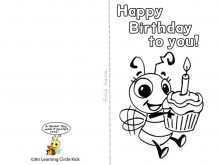 Happy Birthday Card Template Free Printable