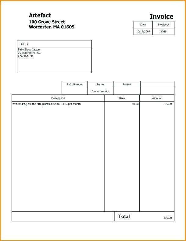 Blank Self Employed Invoice Template Cards Design Templates