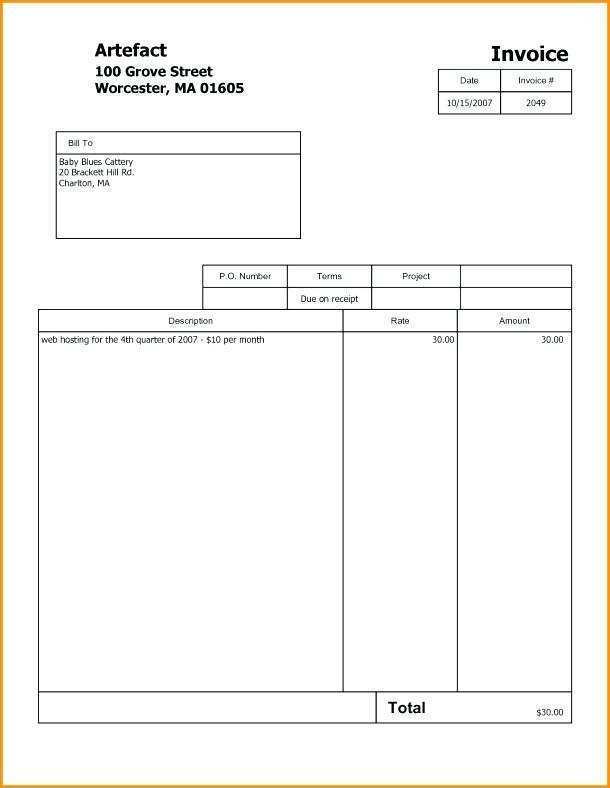 Blank Self Employed Invoice Template Cards Design Templates 4677