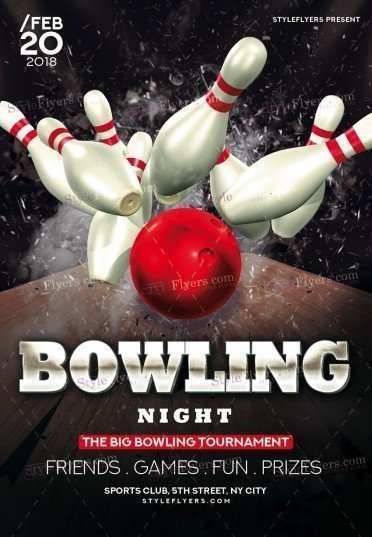 97 Create Bowling Night Flyer Template for Ms Word by Bowling Night Flyer Template