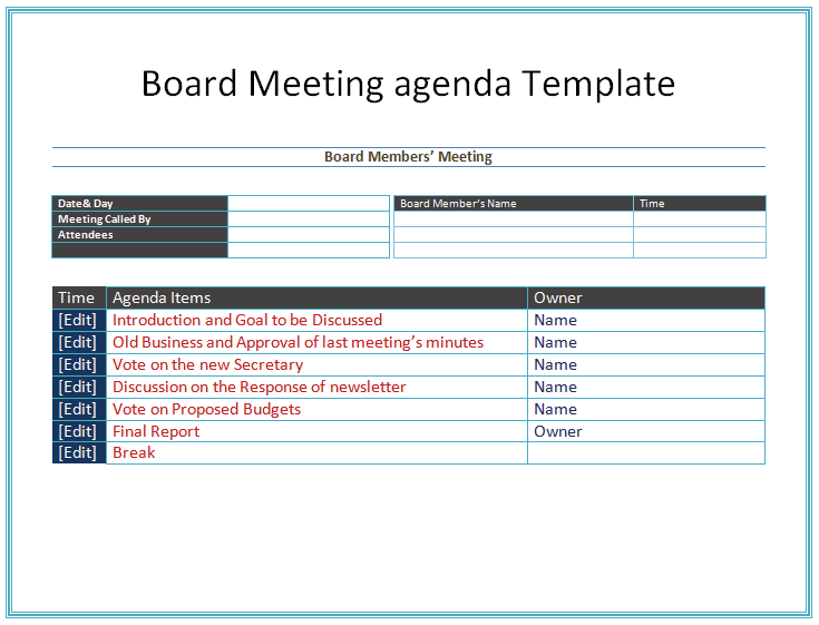 97 Customize Meeting Agenda Template In Word In Word For Meeting Agenda Template In Word Cards Design Templates