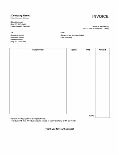 97 Customize Our Free Free Hourly Invoice Template Word Photo with Free Hourly Invoice Template Word