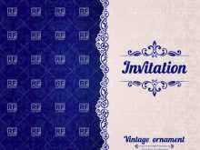 97 Customize Our Free Invitation Card Template Blue Templates with Invitation Card Template Blue