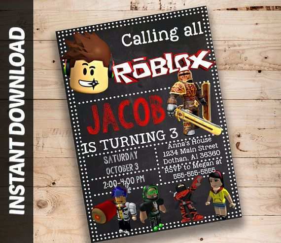 97 Customize Roblox Birthday Card Template With Stunning Design by Roblox Birthday Card Template
