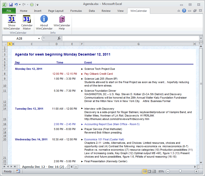 Outlook Meeting Agenda Template