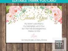 97 Report Thank You Card Template New Baby With Stunning Design by Thank You Card Template New Baby