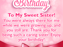 97 The Best Birthday Card Template For Sister Maker by Birthday Card Template For Sister