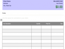 Microsoft Blank Invoice Template