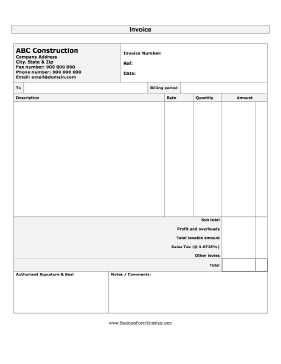 97 Visiting Construction Job Invoice Template with Construction Job Invoice Template
