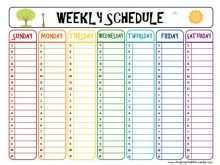 98 Best Weekly School Schedule Template Free Maker by Weekly School Schedule Template Free