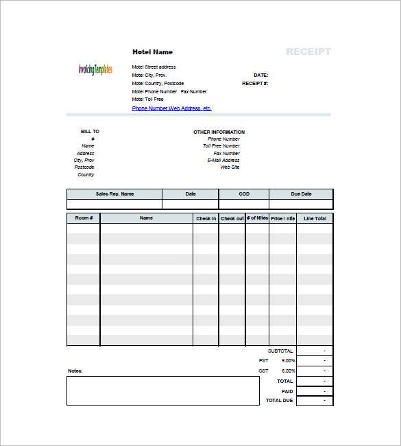98 Customize Hotel Invoice Template Html For Free for Hotel Invoice Template Html