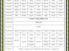 98 Format Class Schedule Template For Elementary for Class Schedule Template For Elementary