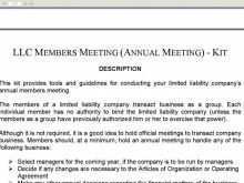 98 Format Llc Meeting Agenda Template in Word by Llc Meeting Agenda Template