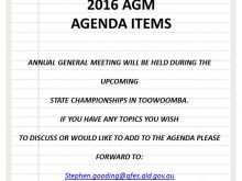 98 Free Agm Agenda Template Australia for Ms Word by Agm Agenda Template Australia