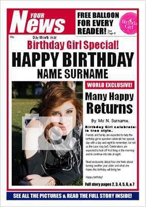 98 Free Newspaper Birthday Card Template Formating for Newspaper Birthday Card Template