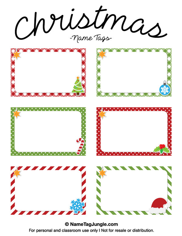 98 Free Printable Christmas Name Card Templates With Stunning Design For Christmas Name Card Templates Cards Design Templates