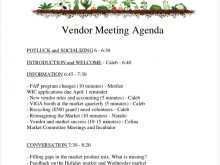 98 Free Printable Vendor Meeting Agenda Template in Photoshop by Vendor Meeting Agenda Template