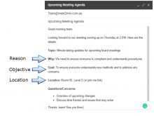 98 Meeting Agenda Email Example Layouts for Meeting Agenda Email Example