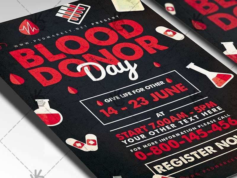 98 Online Blood Donation Flyer Template For Free with Blood Donation Flyer Template
