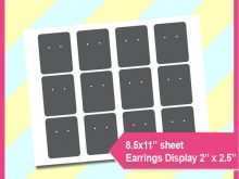 98 Online Printable Earring Card Template Maker for Printable Earring Card Template