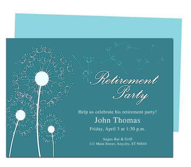 Retirement Announcement Flyer Template - Cards Design Templates