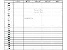 98 Standard Academic Class Schedule Template For Free by Academic Class Schedule Template