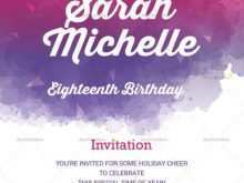 98 Standard Invitation Card Template For 18Th Birthday For Free for Invitation Card Template For 18Th Birthday