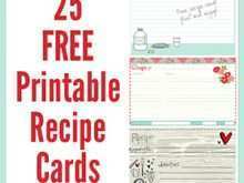 Recipe Card Template 8.5 X 11