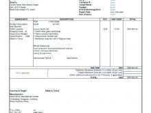 Blank Commercial Invoice Template