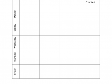 99 Best Academic Class Schedule Template PSD File for Academic Class Schedule Template