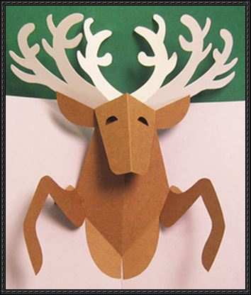 99 Best Reindeer Pop Up Card Template For Free for Reindeer Pop Up Card Template