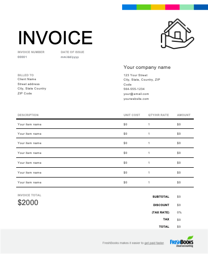 99 Blank Construction Invoice Template Doc for Ms Word with Construction Invoice Template Doc