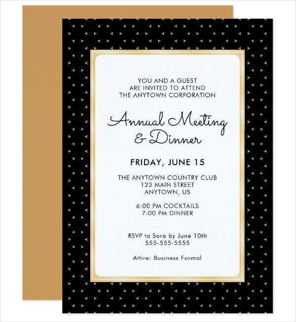 99 Creating Invitation Card Template For Annual Dinner Templates with Invitation Card Template For Annual Dinner