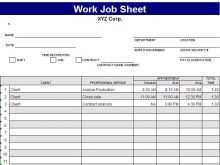 99 Creative Free Job Card Template Excel PSD File by Free Job Card Template Excel