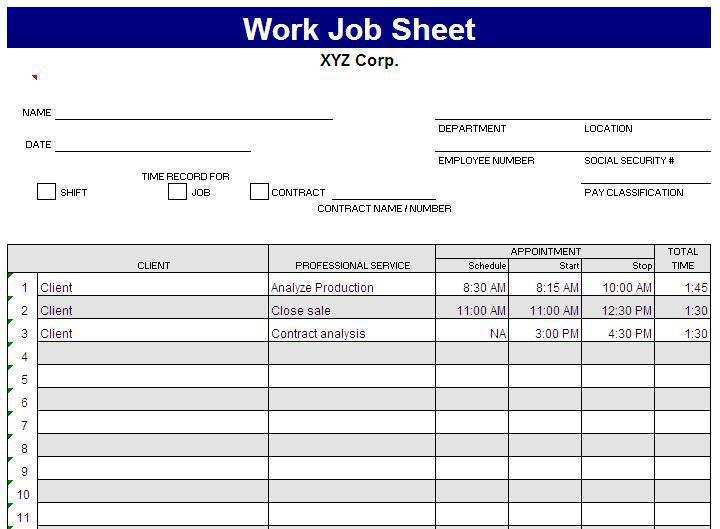 99 Creative Free Job Card Template Excel PSD File By Free Job Card 99 Creative Free Job Card Template Excel PSD File By Free Job Card