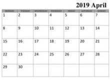 99 Customize Daily Calendar Template April 2019 Templates with Daily Calendar Template April 2019