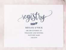 99 Free Wedding Registry Card Templates for Ms Word for Wedding Registry Card Templates