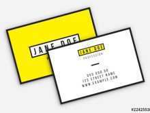 Yellow Name Card Template