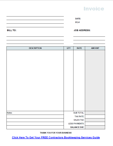 99 Online Construction Invoice Template Pdf in Word by Construction Invoice Template Pdf