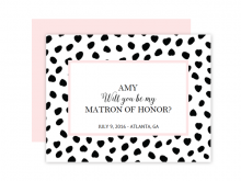 Bridesmaid Card Template Free